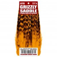 6-8'' STRUNG ROOSTER SADDLE GRIZZLY