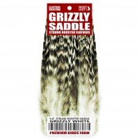 6-8'' STRUNG ROOSTER SADDLE GRIZZLY