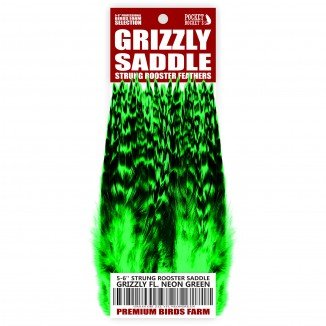 5-6'' STRUNG ROOSTER SADDLE GRIZZLY