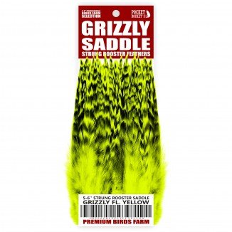 5-6'' STRUNG ROOSTER SADDLE GRIZZLY