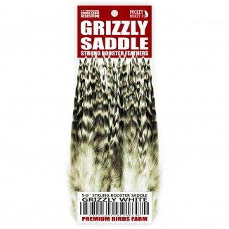 5-6'' STRUNG ROOSTER SADDLE GRIZZLY