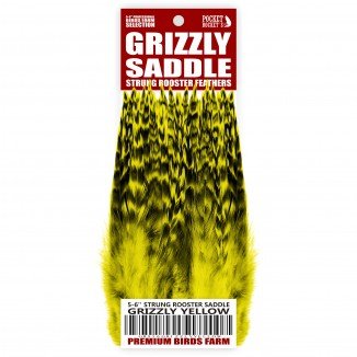 5-6'' STRUNG ROOSTER SADDLE GRIZZLY