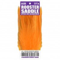 6-8'' STRUNG ROOSTER SADDLE DYED ON BLEACHED