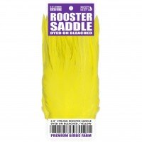6-8'' STRUNG ROOSTER SADDLE DYED ON BLEACHED