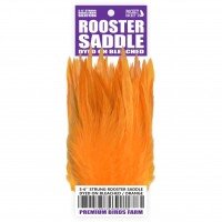 5-6'' STRUNG ROOSTER SADDLE DYED ON BLEACHED