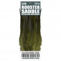 6-8'' STRUNG ROOSTER SADDLE DYED ON NATURAL