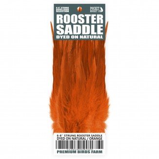 6-8'' STRUNG ROOSTER SADDLE DYED ON NATURAL