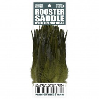 5-6'' STRUNG ROOSTER SADDLE DYED ON NATURAL