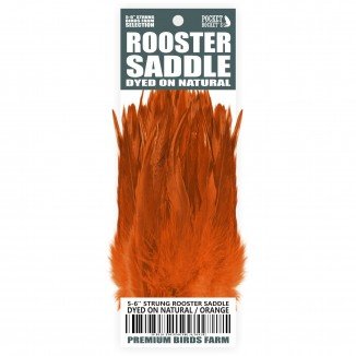 5-6'' STRUNG ROOSTER SADDLE DYED ON NATURAL