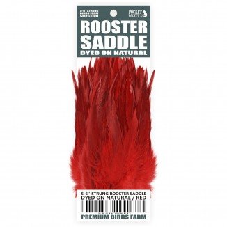 5-6'' STRUNG ROOSTER SADDLE DYED ON NATURAL